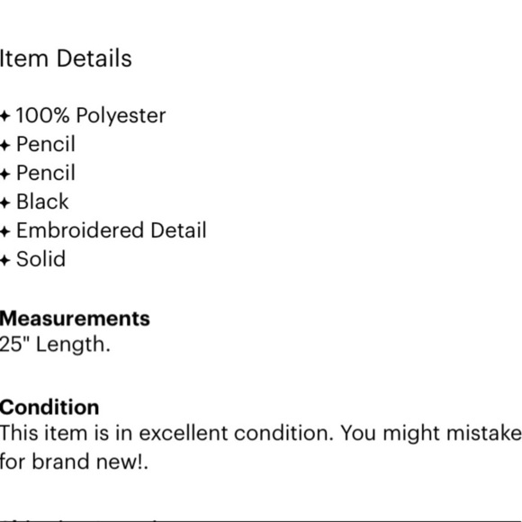 GARCIA Black embroidered net knee length pencil skirt Medium - Picture 3 of 5